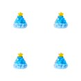thumbnail image 1 of Mini Christmas Tree Figurines,4Pc Colorful Resin Small Christmas Tree Ornaments, Creative Micro Landscape Decorations, Star Top Tiny Xmas Tree Statues, Cute Tabletop Miniature Holiday Decor Ornament, 1 of 3