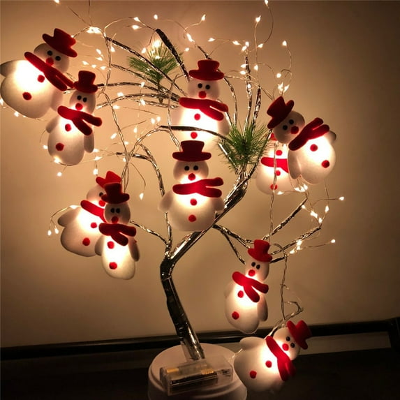 Mini Christmas Tree LED Christmas Snowman Strings Christmas Tree Holiday Party Decoration Lantern