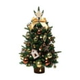 thumbnail image 1 of Mini Christmas Tree with Light 18 Inch Table Top Xmas Tree with Hanging Ornaments Gift Boxes Star Treetop Xmas Wreath Small Artificial Winter Tree for DIY Christmas Decorations (Green), 1 of 9