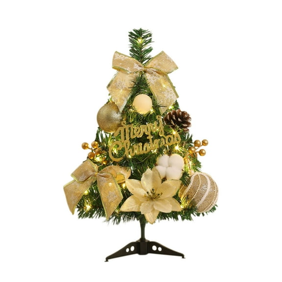Mini Christmas Tree Small Christmas Tree With LED Light Decorations Tabletop Artificial Christmas Decorations Indoor Christmas Decor 18 Inches/45 Cm