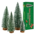 thumbnail image 1 of Mini Christmas Tree, Small Pine Tree with Wooden Bases for Xmas Holiday Party Home Tree Decor (Green 4pcs), 1 of 9