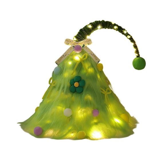 Mini Christmas Tree Tabletop Decoration, 18 Inch Faux Pine with Fluffy Finish, Small Artificial Tree for Home, Office, Party, Holiday Displays, Reusable Xmas Décor