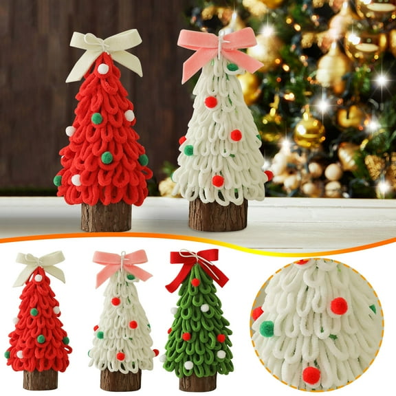 Mini Christmas Tree Tabletop Decorations, Household Small Gifts, Christmas Decorations Clearance Under 5$!