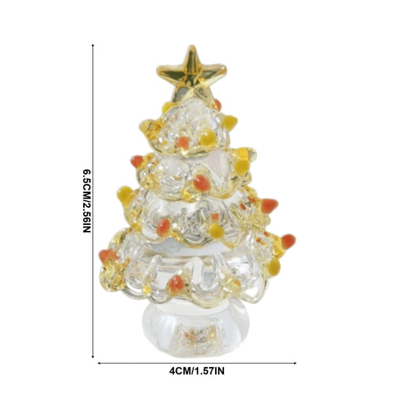 Mini Christmas Tree Tabletop Ornament Festive Desktop Decorative Figurine For Home Office Holiday Decor 1 Count
