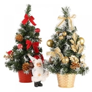 Mini Christmas Tree for Tabletop, Small Christmas Tree, 7.8 Inches Table Top Christmas Trees, Tabletop Christmas Tree, Pre-Lit Artificial, Xmas Decoration for Office, Bedroom, Restaurant