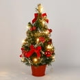 thumbnail image 1 of Mini Christmas Tree Tall Battery Powered Luxury Tabletop Xmas Tree Hanging Decor Pine Tree 40CM/15.7In (With the light), 1 of 8