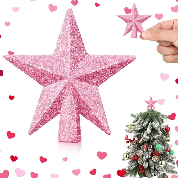 Mini Christmas Tree Topper Small Star Treetop for Christmas Tree Star Ornaments Decorative for Home Xmas Holiday Party