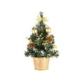 thumbnail image 1 of Mini Christmas Tree for Tabletop – 12in Artificial Tree with Ornaments & Pinecones – Small Holiday Decoration for Home, Office, Dorm, 1 of 5