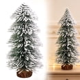 thumbnail image 1 of Mini Christmas Trees,Artificial Christmas Tree Bottle Brush Tree with Wooden Base,Snow-Covered Mini Xmas Tree Holiday Table Centerpiece,Lightweight Snowy Xmas Tree Decor for Mantel,Desk,Home, 1 of 4