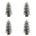 thumbnail image 1 of Mini Christmas Trees,Artificial Christmas Tree Bottle Brush Tree with Wooden Base,Snow-Covered Mini Xmas Tree Holiday Table Centerpiece,Lightweight Snowy Xmas Tree Decor for Mantel,Desk,Home, 1 of 4