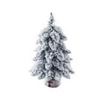 thumbnail image 1 of Mini Christmas Trees, Flocked Bottle Brush Tree for Tabletop Decor, Winter Holiday Table Decorations, 1 of 5