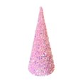 thumbnail image 1 of Mini Christmas Velvet Cone Tree Tabletop Decor with Glitter Sequins and Confetti, Modern Farmhouse Ornament for Mantel Shelf Dining Table Centerpiece, Winter Holiday Home Accent 7.8 Inch, 1 of 5