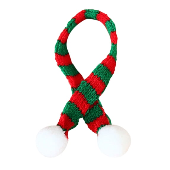Mini Christmas Wool Small Scarf Hat Plushs Bear Doll Accessories Decorative Gift