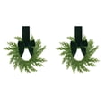 thumbnail image 1 of Mini Christmas Wreaths Christmas Artificial French Wreath Bow Ribbon Small Wreath Decorative Hanging Ornament For Home Christmas Decoration,green 2pcs, 1 of 5