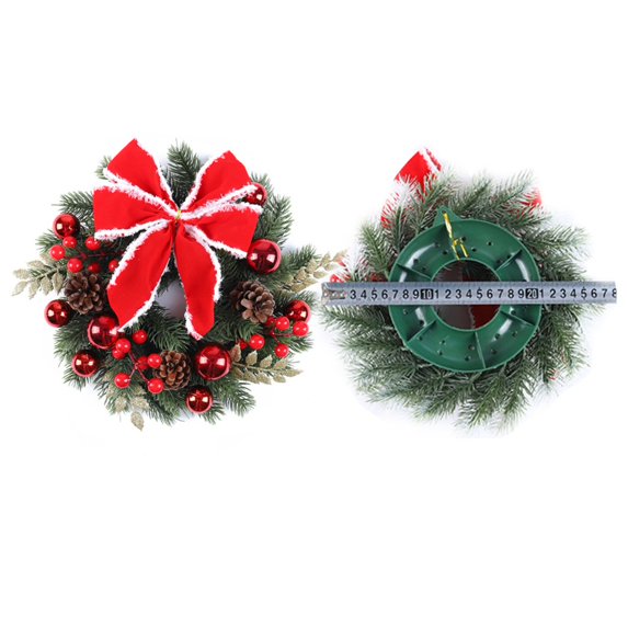 Mini Christmas Wreaths Small Hanging ,13Inch Christmas Tree Wreath Ornament