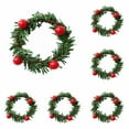 thumbnail image 1 of Mini Christmas Wreaths Small Hanging Decorations,Artificial Holiday Wreath Ornament for Christmas Tree Decor,Floral Garland Wreath for Door Window Wall Mantle DIY Xmas Party Indoor Outdoor Decoration, 1 of 9