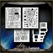 Mini Circuit Boards Airsick Airbrush Stencil Template
