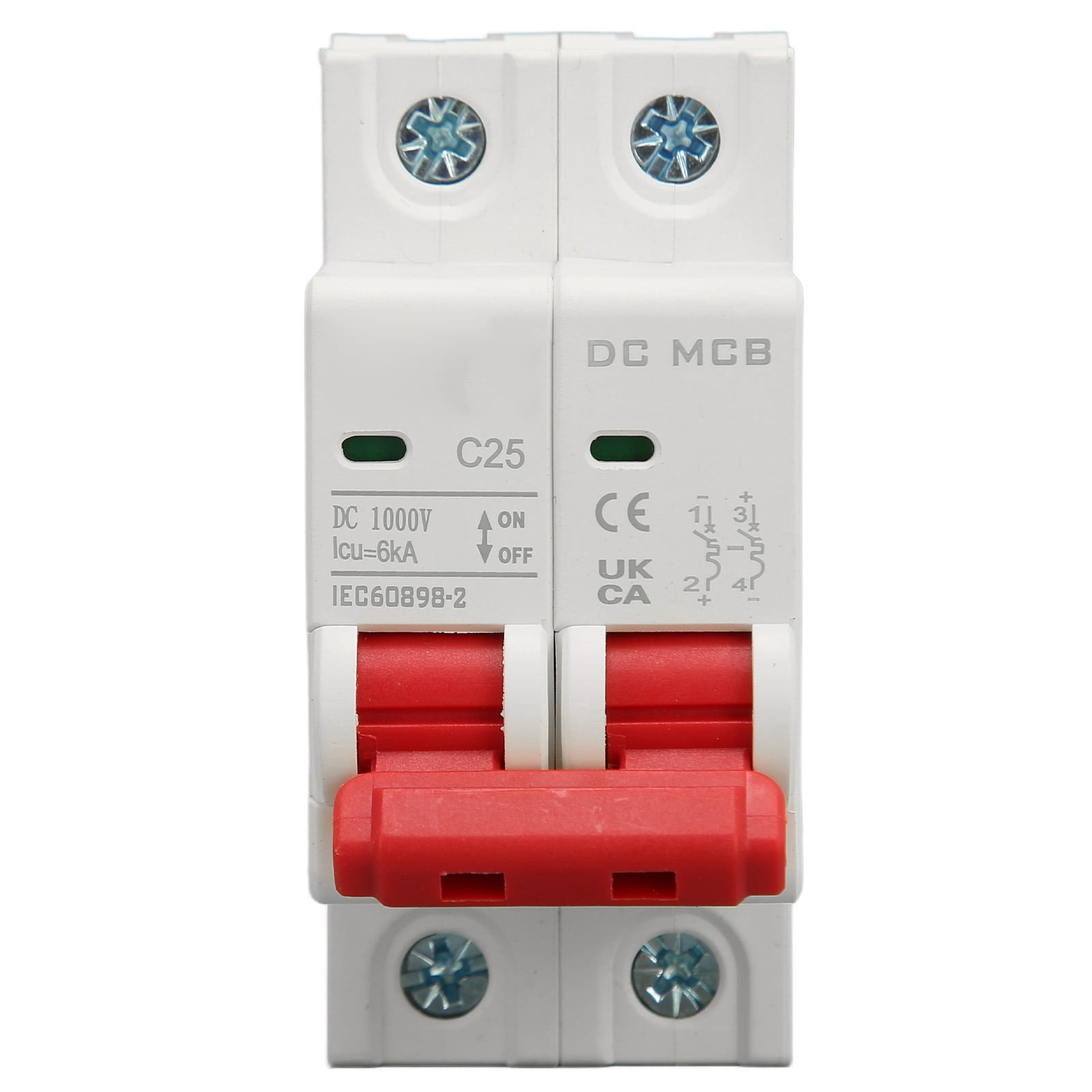 Mini Circuit Breaker, 25A DC1000V DC Miniature Circuit Breaker DIN Rail