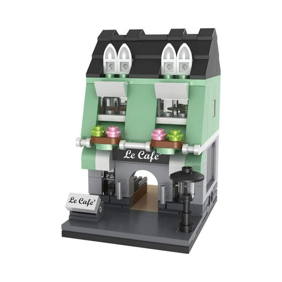 Brick Loot Mini City Le Cafe Parisian Restaurant Interlocking Block Building Set