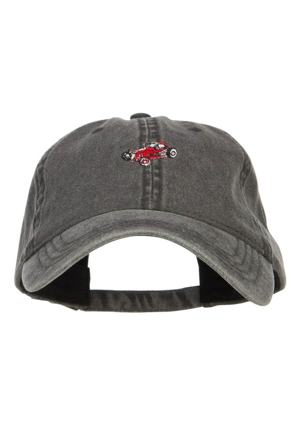 Mini Classic Car Embroidered Washed Cap - Black OSFM