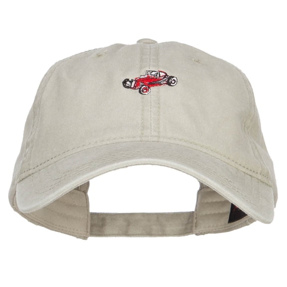 Mini Classic Car Embroidered Washed Cap - Stone OSFM
