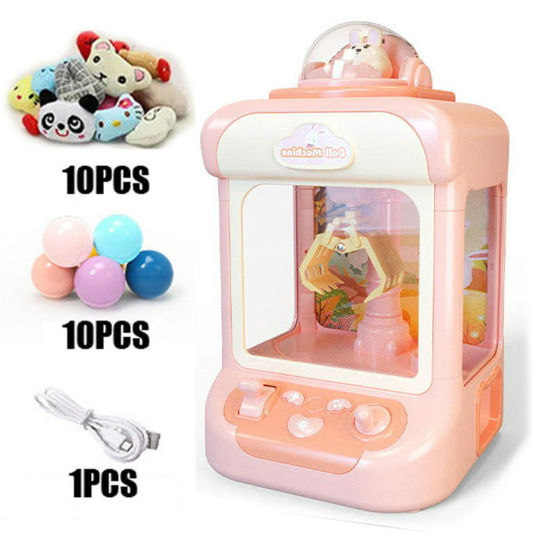 Mini Claw Machine for KidsToy Grabber,10 Tiny Stuff prizes, Frog prizes  Claw Machine Game,Miniature Things,Suitable for Birthday Gifts for  3,4,5,6,7