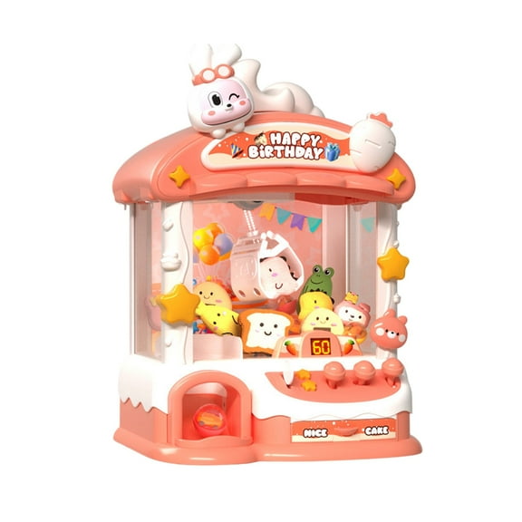 Mini Claw Machine Toy, Home Arcade Game, 180° Rotatable Claw, Music and Lights, USB Powered for 3-5 Years