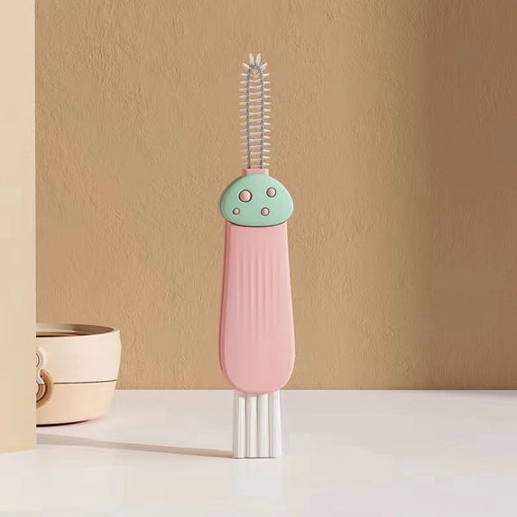 Mini Cleaning Brush for Cup Lids Baby Bottles Milk Cups and Glasses - Compact Detail Brush for Cleaning