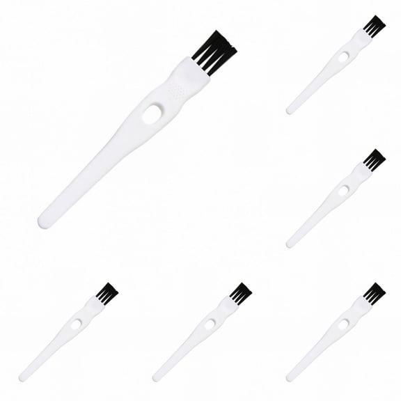 Mini Cleaning Brushes with Nylon Bristles, 6 Pack Precision Detail Cleaning Brush Set for Razor, Electric Shaver, Nose Hair Trimmer, Mug Lid, Keyboard, Bottle Lid, Small Crevices, Household Cleaning