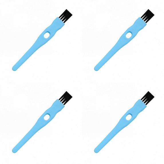 Mini Cleaning Brushes with Nylon Bristles, Garlic Masher Cleaning Brush, Precision Detail Cleaner for Razor, Nose Hair Trimmer, Mug Lid, Mosquito Lamp and Small Crevices, 4 Pcs, 4.33x0.55"