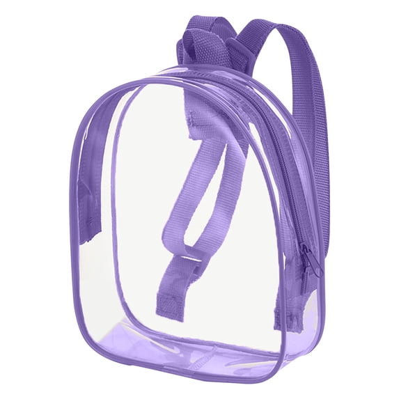 Mini Clear Bag Mochila Transparente Foldable Clear Backpack, Lightweight Transparent Bookbag for Stadium Events, Durable PVC Waterproof, Small Clear Backpack for Men Women