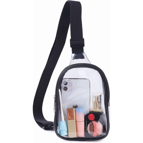 Mini Clear Bag, PVC Waterproof Crossbody Bag, Clear Stadium Bag for Women Men