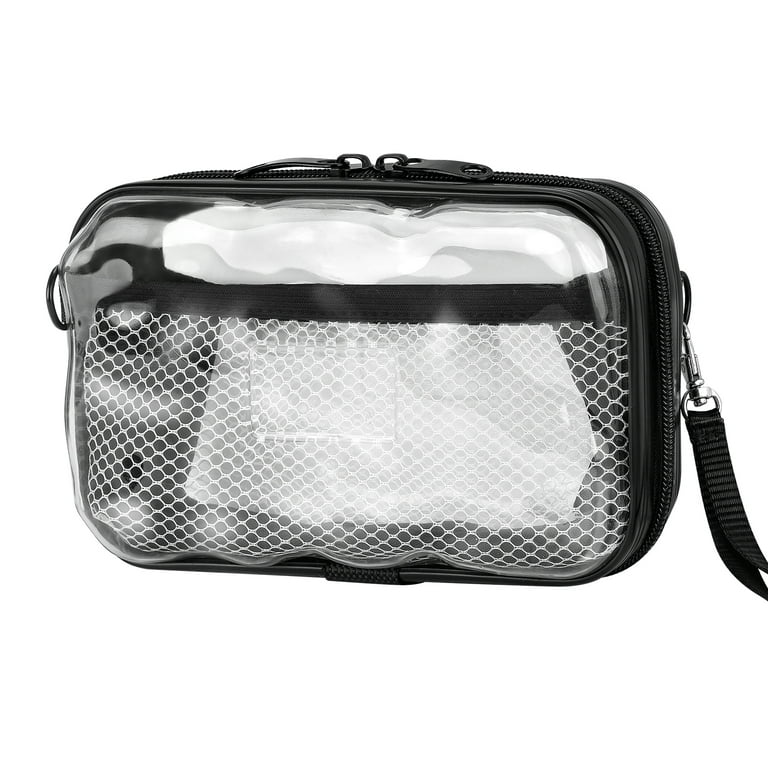 Clear Crossbody Purse For Women - Stadium Approved See Through Bag With Removable Strap