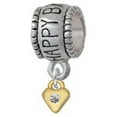 thumbnail image 1 of Mini Clear Crystal Birthday Crystal Gold Tone Heart - Happy Birthday Charm Bead, 1 of 1