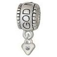 thumbnail image 1 of Mini Clear Crystal Birthday Crystal Heart - God Mother Charm Bead, 1 of 1