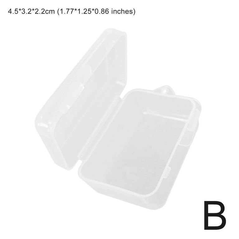 Small Plastic Storage Container Boxes Mini Clear Jewelry Earplugs Container  