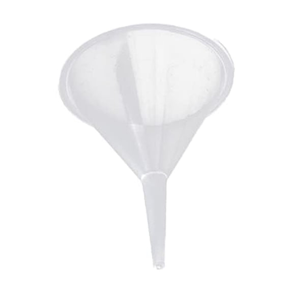 Mini Clear Polyethylene Funnel Kit - 10 Pcs Narrow Neck Funnels for Perfume, Water Bottle, Powder, Capsule, Oils, Kitchen, Lab & More