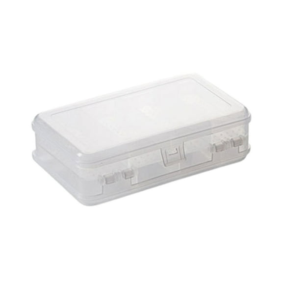 Mini Clear Storage Containers 10 Grid Plastic Jewelry Organizer Divider Storage Box Jewelry Earring Tool Containers Double Compartment Portable Jewelry Box
