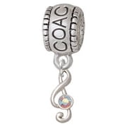 Mini Clef with AB Crystal - Coach Charm Bead