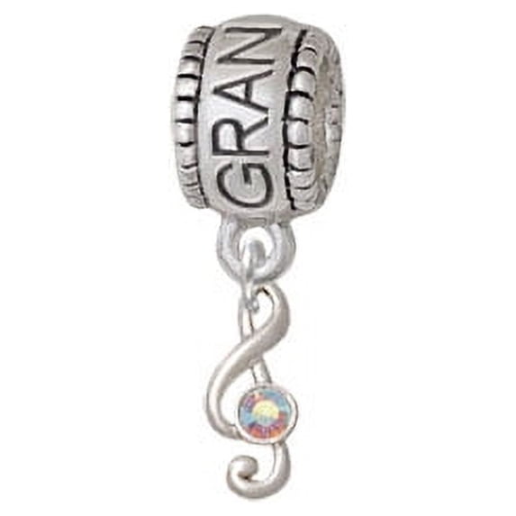Mini Clef with AB Crystal - Grandmother Charm Bead