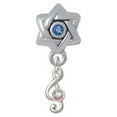 thumbnail image 1 of Mini Clef with AB Crystal - Star of David with Blue Crystal Charm Bead, 1 of 1