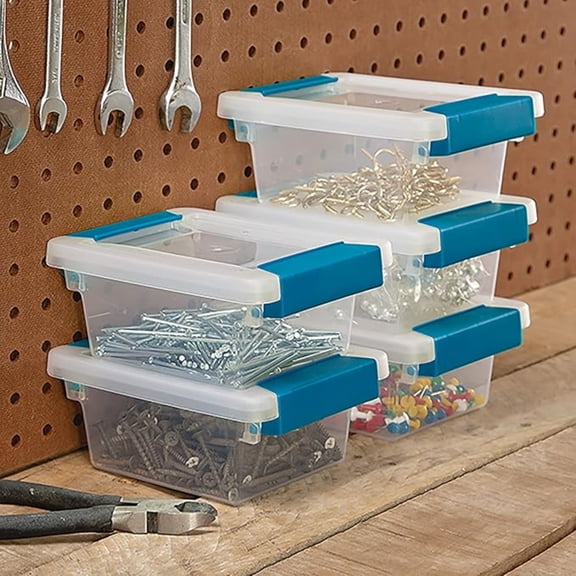 Mini Clip Box Clear Base & Lid Aquarium Blue Latches