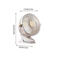 thumbnail image 1 of Mini Clip On Fan, Portable Rechargeable Personal Fan with Strong Clamp, Cute Desk Cooler for Bed Pet Carriers Travel Outdoor White, 1 of 5