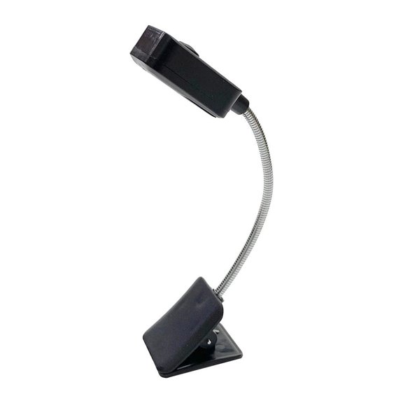 Mini Clip on Reading Light for Books in Bed, Eye-Caring Warm LED Book Light with 360° Flexible Gooseneck, Lightweight Portable Night Reading Lamp for Book Lovers, Kids, Travel & Study, Black/White