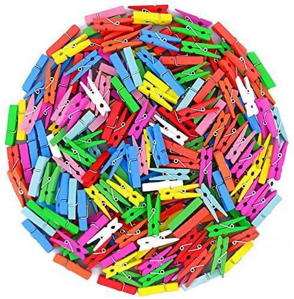 Mini Clothes Pins, 100 Pieces Wooden Mini Clothes Pins Small Picture Clips Small Craft Clothes