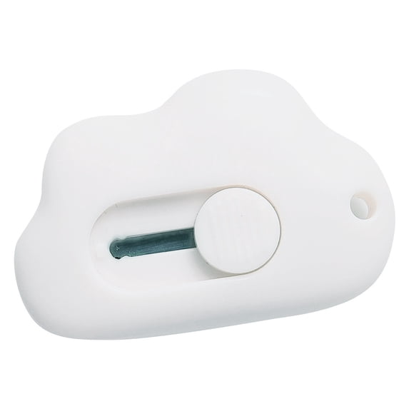 Mini Cloud Box Cutter, Utility Retractable Art Knives,Cute Paper Cutter,Letter Opener Envelope Slitter, Cloud Shaped Carton Portable Cutter with Key Chain Hole