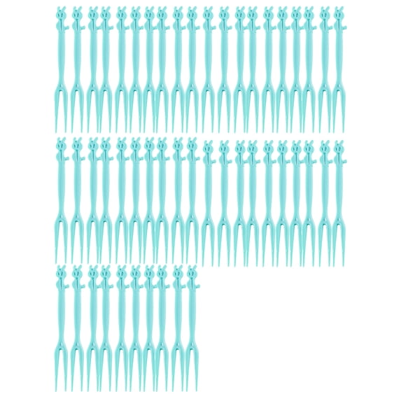 Mini Cocktail Forks, Appetizer Forks, Disposable Plastic Fruit Forks for Desserts, Cakes, Party Platters, 50 Count