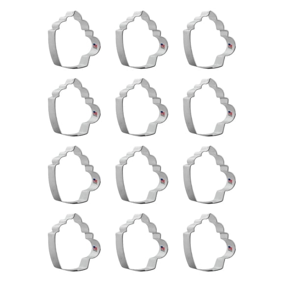 Mini Cocoa Cup Dozen Cookie Cutters 1.6 inches/each F5003-W12 - The Cookie Cutter Shop - Tin Plate Steel