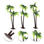 ETEREAUTY Palm Tree Miniatures Plastic Small Palm Tree Fairy Gardens Hobbyists Terrarium 3Pcs
