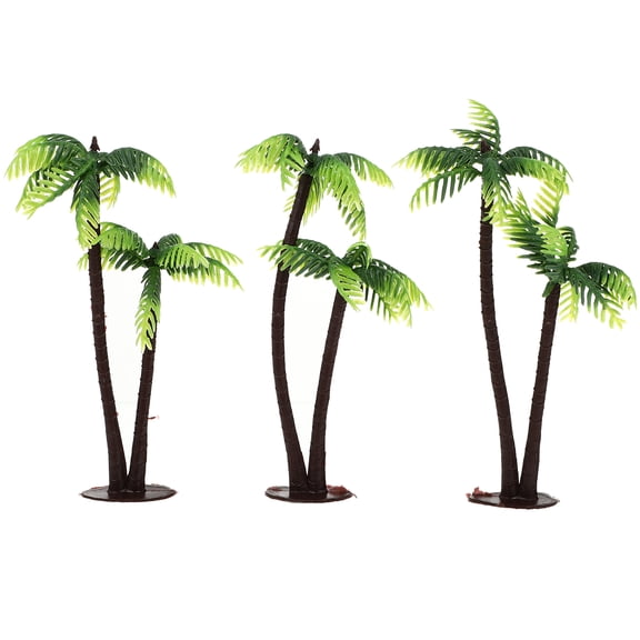 UKCOCO Plastic Palm Tree Decorations Fairy Gardens DIY Terrariums Decorative Plant 3Pcs